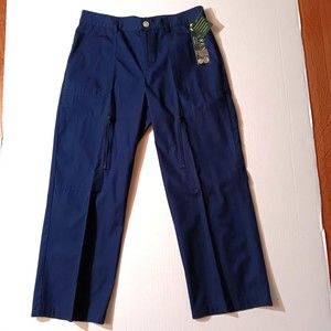 Lauren Ralph Lauren Pants Womens 8P Navy Blue Cargo Trousers Slacks Zip Pockets